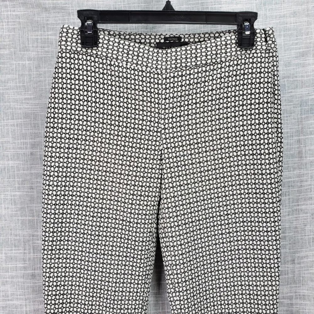 Talbots Chatham Ankle Pants Size 2 Black White - Picture 2 of 4